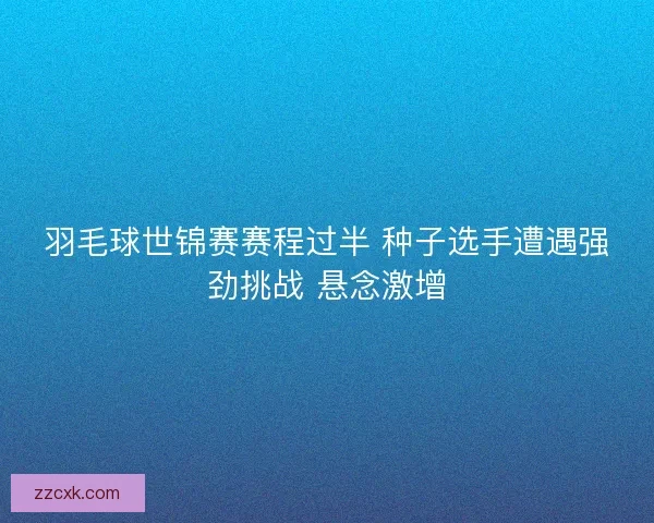 羽毛球世锦赛赛程过半 种子选手遭遇强劲挑战 悬念激增
