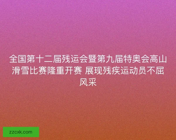 全国第十二届残运会暨第九届特奥会高山滑雪比赛隆重开赛 展现残疾运动员不屈风采 全国第十二届残运会暨第九届特奥会高山滑雪比赛隆重开赛 展现残疾运动员不屈风采